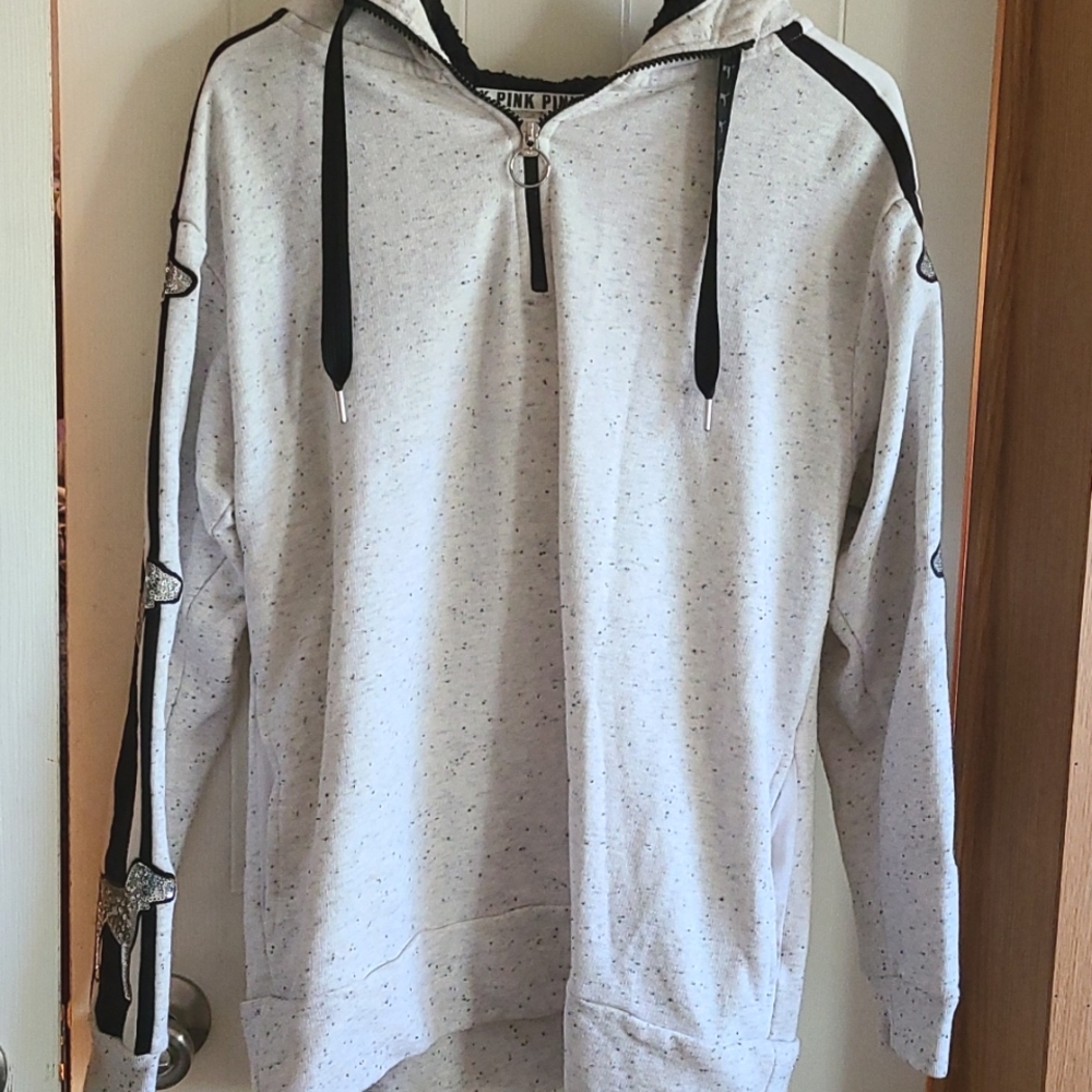 ⭐VS PINK BLING SHERPA HALF-ZIP HOODIE⭐ - Picture 4 of 12